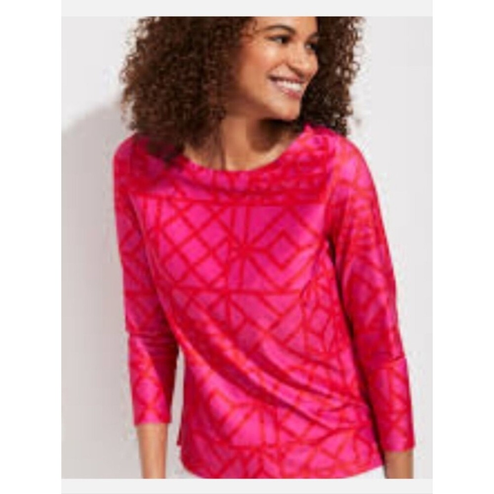 Vineyard Vines Sankaty Printed Simple Boatneck UPF Tee NWT, M